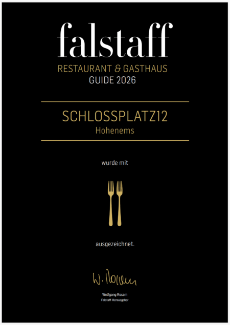 falstaff Auszeichnung 2026_Schloßplatz12, Hohenems
